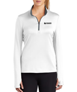 White-Dark-Grey-Ladies-Nike-Dri-FIT-Stretch-1-2-Zip