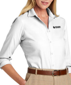 White-Ladies-Brooks-Brothers-Wrinkle-Free-Stretch-Nailhead-Shirt