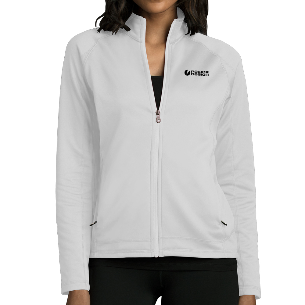 White-Ladies-Softshell-Fleece-Jacket