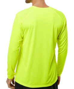 Alternative view of Performance UPF 50+ Long Sleeve Tee - Safety Green