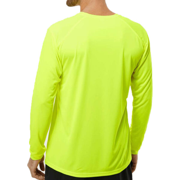 Alternative view of Performance UPF 50+ Long Sleeve Tee - Safety Green