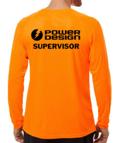 Alternative view of Supervisor Performance UPF 50+ Long Sleeve Tee - Neon Orange