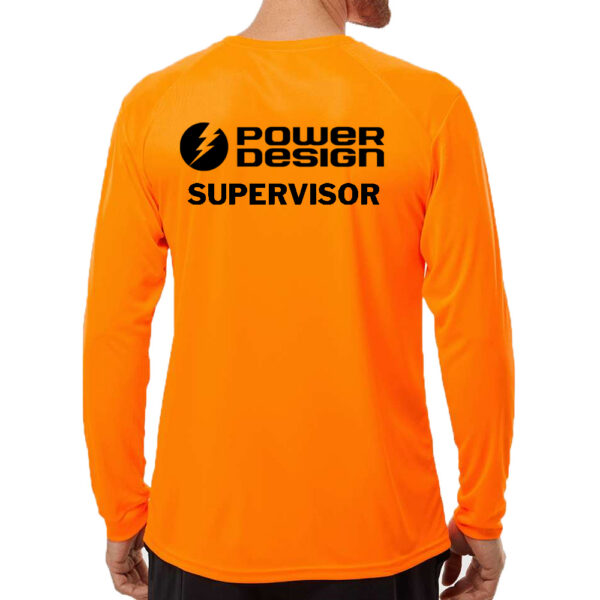 Alternative view of Supervisor Performance UPF 50+ Long Sleeve Tee - Neon Orange