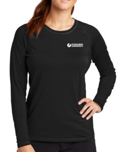 Black-Sport-Tek-Ladies-Long-Sleeve-Rashguard