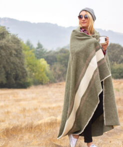 Green-Brown-4Wool-Blend-Blanket