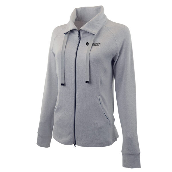 Grey1-Greg-Norman-Ladies'-Mock-Neck-Full-Zip-Jacket