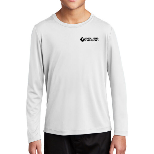 White-Sport-Tek-Youth-Posi-UV-Pro-Long-Sleeve-Tee----