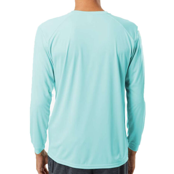 Alternative view of Performance UPF 50+ Long Sleeve Tee - Aqua Blue