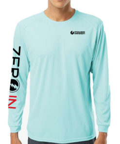 Performance UPF 50+ Long Sleeve Tee - Aqua Blue