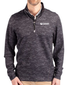 Cutter & Buck Men's Stretch Camo Print Eco Quarter Zip