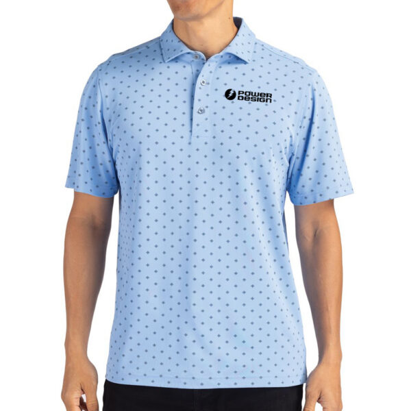 Cutter & Buck Men's Virtue Eco Pique Tile Print Recycled Polo