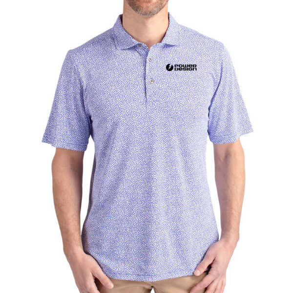 Cutter & Buck Men's Virtue Eco Pique Botanical Print Recycled Polo