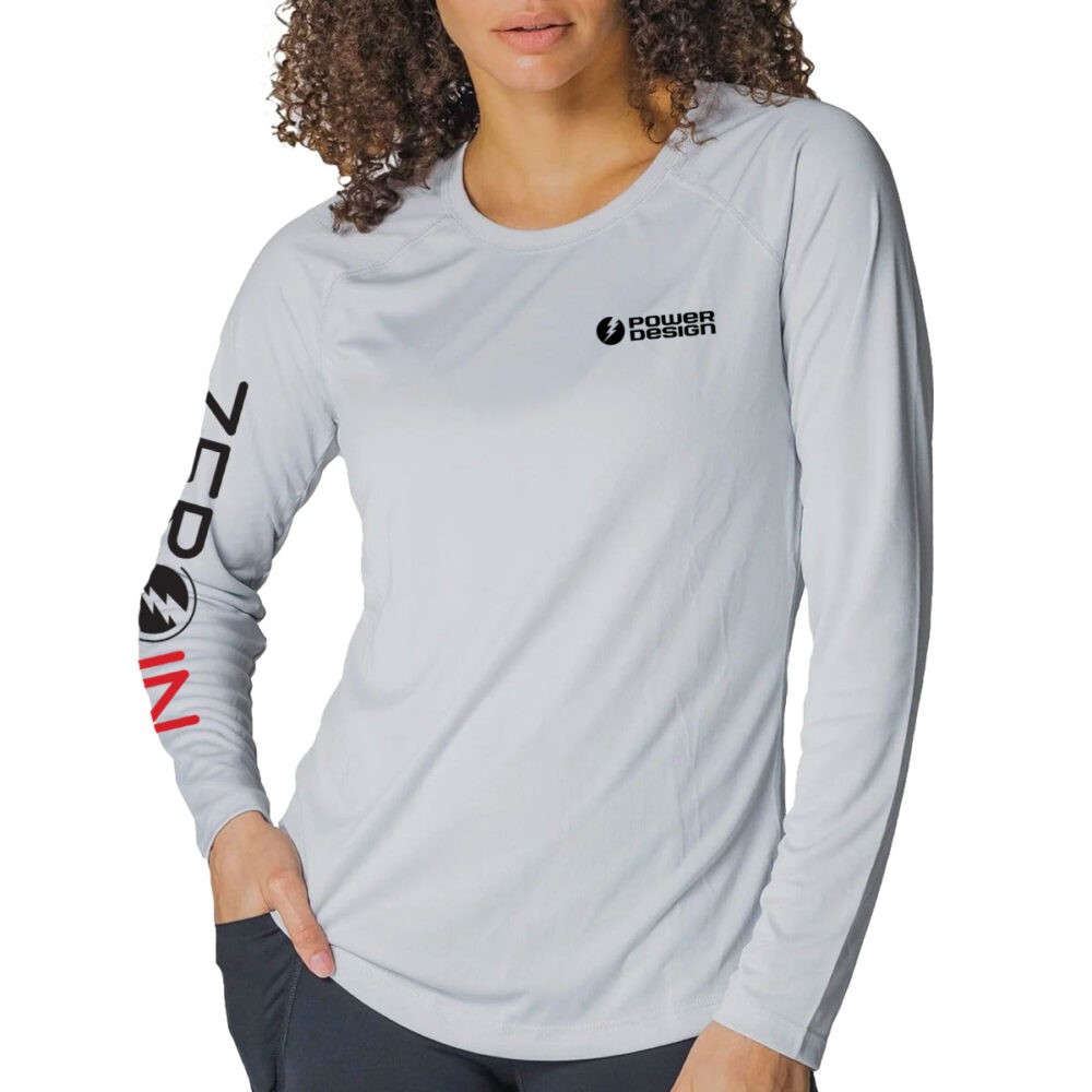 Ladies' Performance UPF 50+ Long Sleeve Tee - Grey
