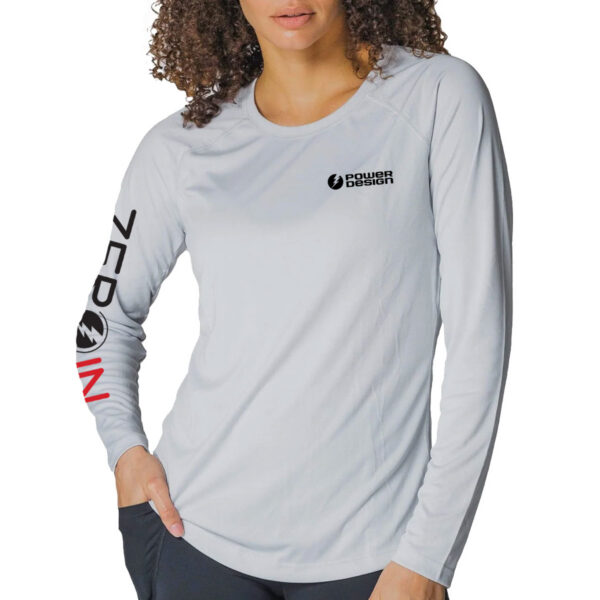 Ladies' Performance UPF 50+ Long Sleeve Tee - Grey