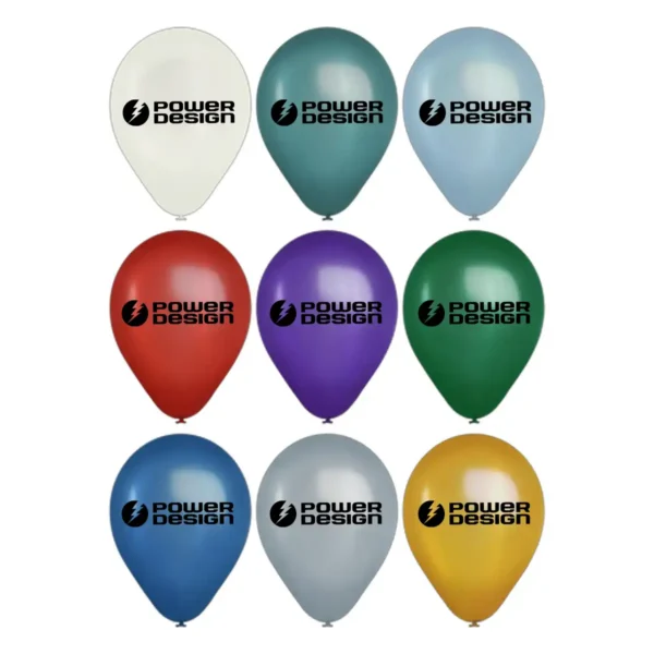 9" USA Metallic Latex Balloons