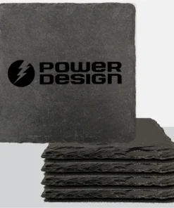 Alternative view of Square Slate Coasters - 4 Pack