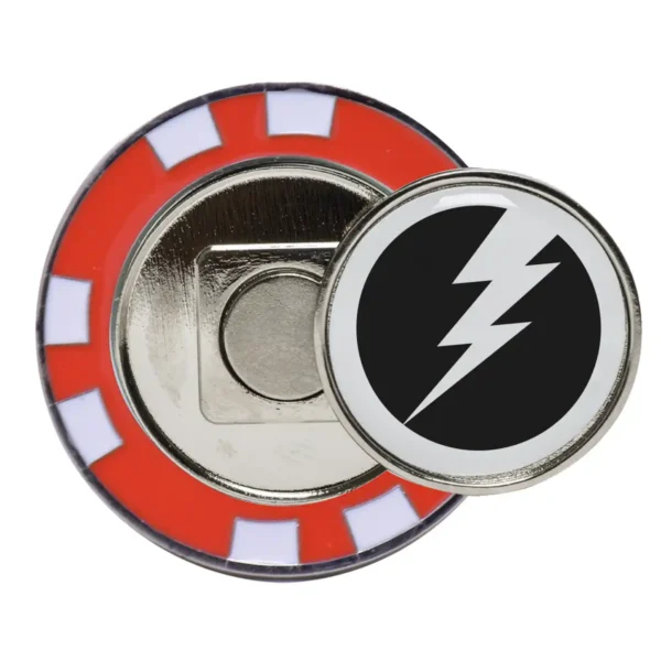 Alternative view of Metal Poker Chip w/Magnetic Ball Marker