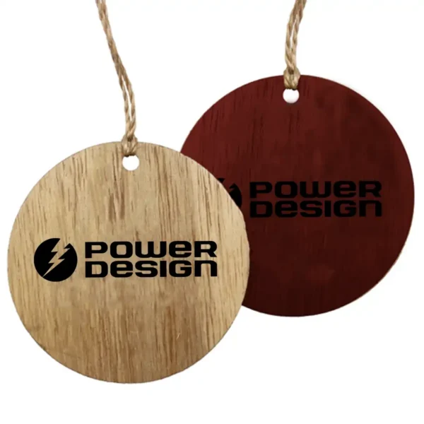 Alternative view of 3" Wood Ornament - Round