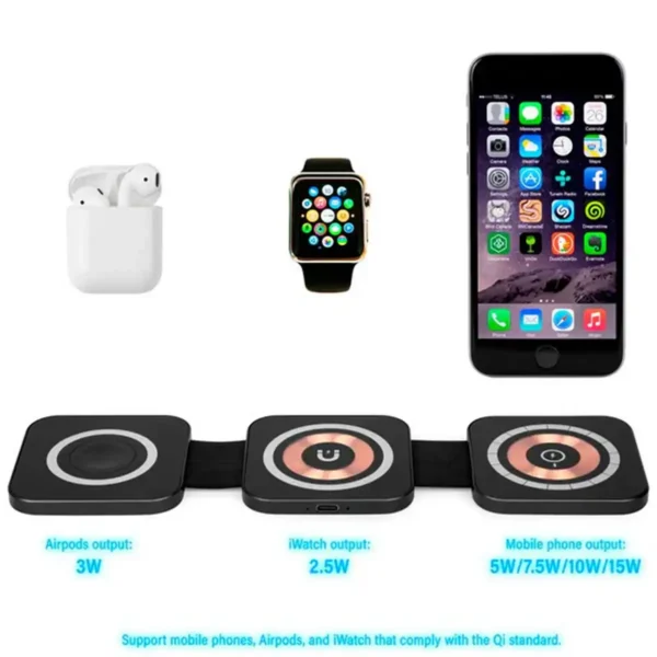 Alternative view of Luxe 3-in-1 Wireless Charger