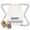 Lil' Bit Reflective Coloring Drawstring Bag With Crayons