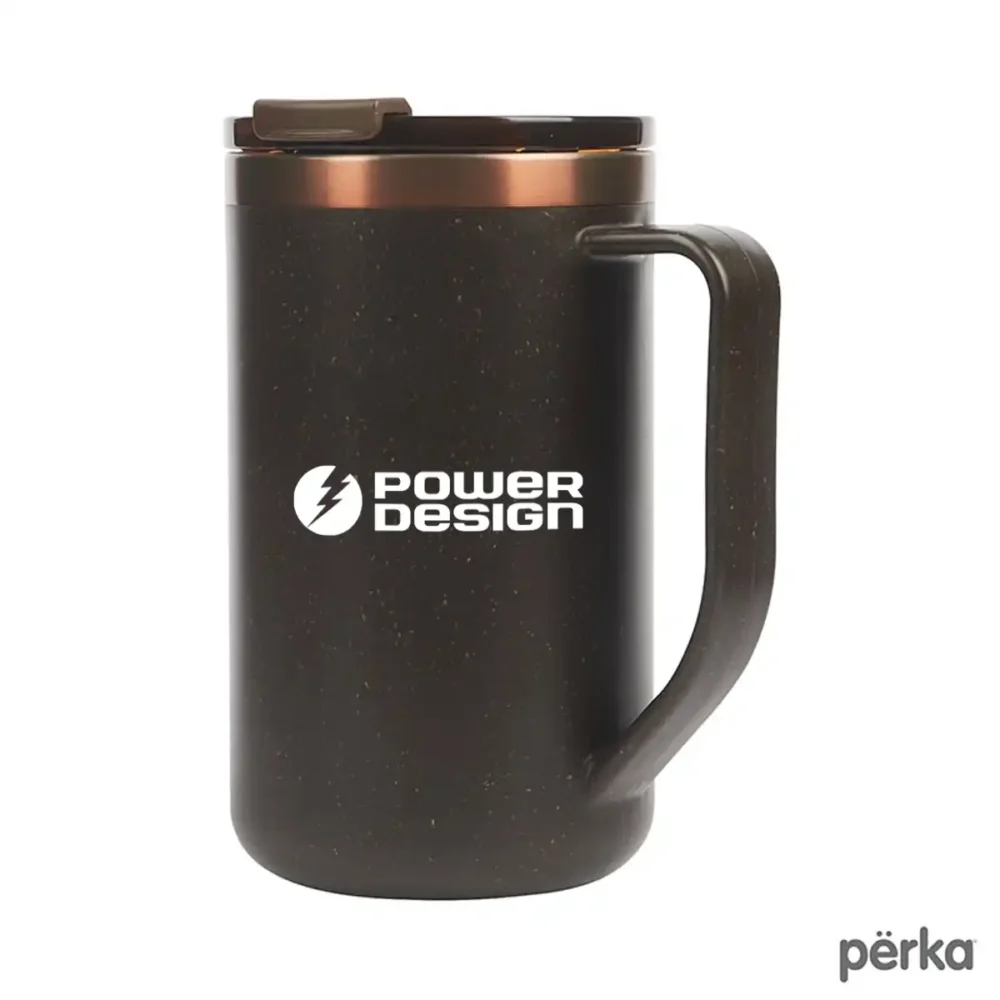 Perka® Guji 15oz Recycled Steel & Coffee Grounds Mug