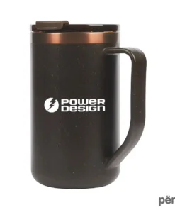 Perka® Guji 15oz Recycled Steel & Coffee Grounds Mug