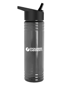 Slim Fit Water Bottles w/ Flip Straw, 24 oz