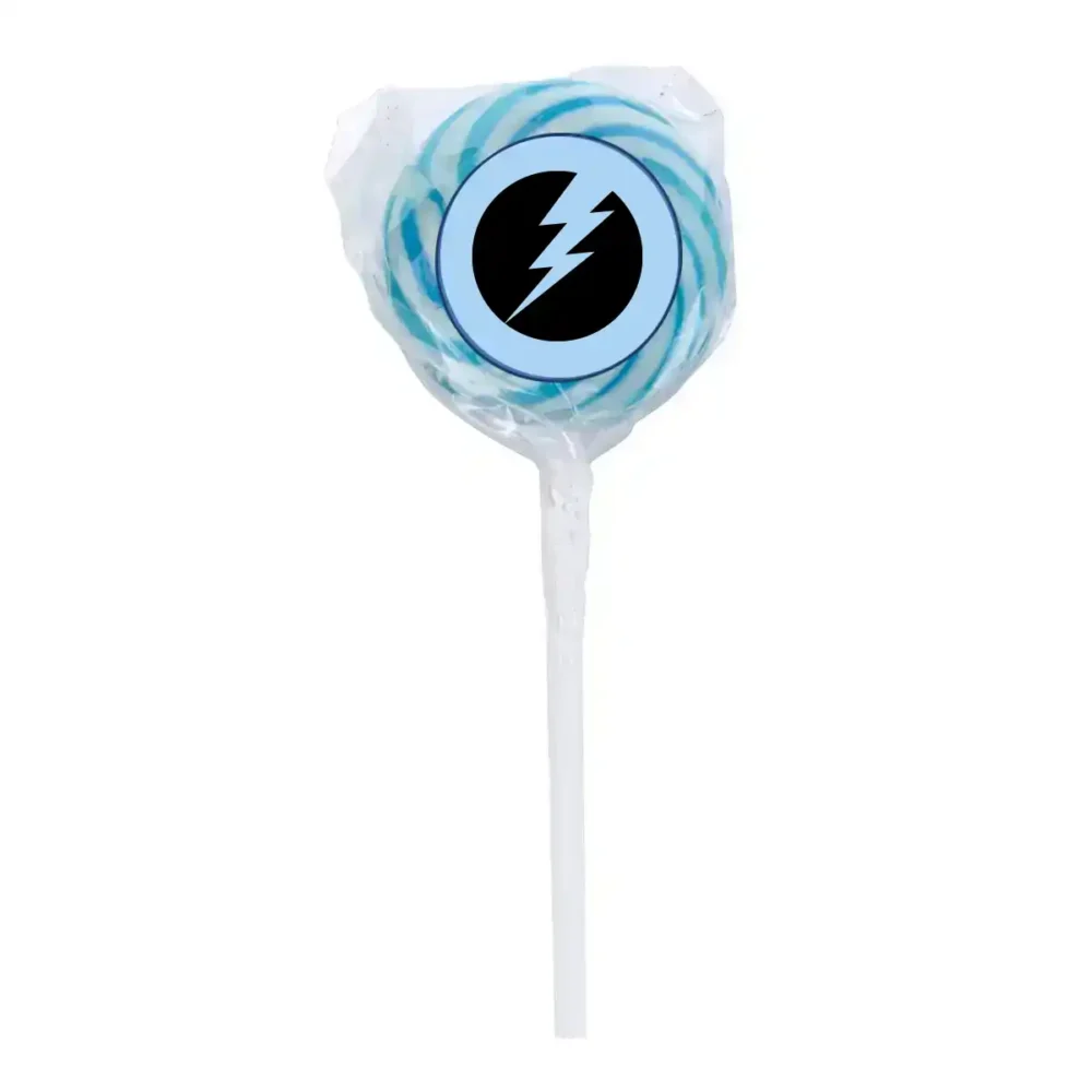 Swirl Lollipop with Round Label