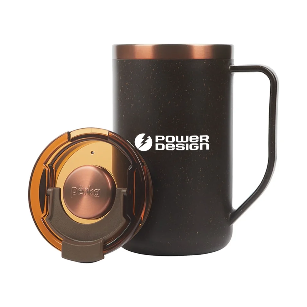 Alternative view of Perka® Guji 15oz Recycled Steel & Coffee Grounds Mug