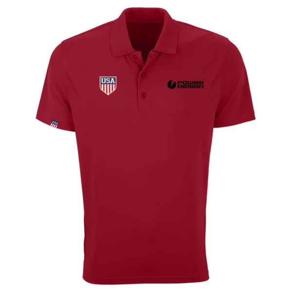 USA Vansport Omega Solid Mesh Tech Polo