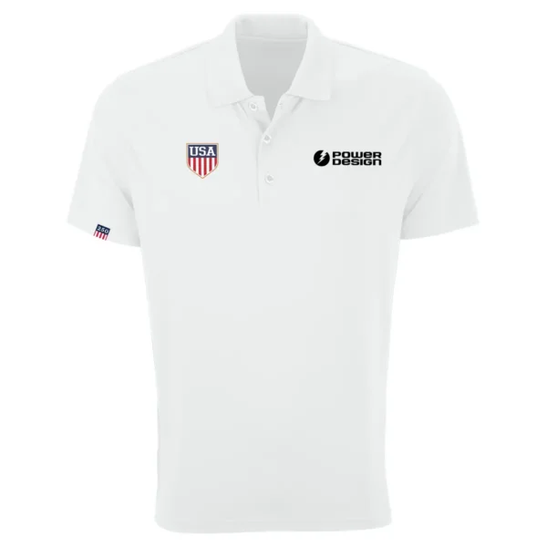Alternative view of USA Vansport Omega Solid Mesh Tech Polo