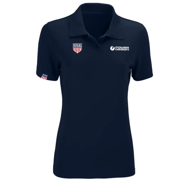 USA Women's Omega Solid Mesh Tech Polo